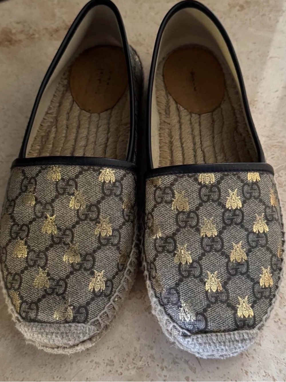 Gucci Pilar GG Supreme Canvas Espadrille Flats